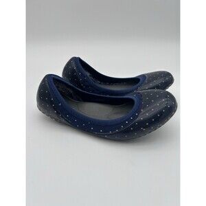 Ja-vie Women’s 5.5 US Blue Polka Dot Jelly Shoes Ballet Flats EU 36